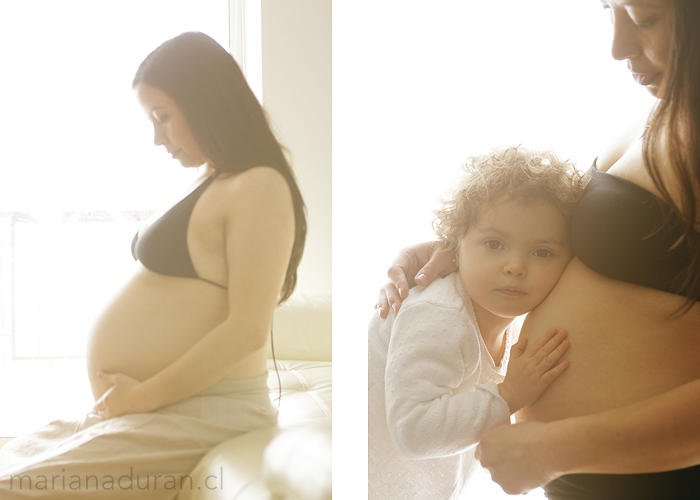 Mamá, hija y segunda hija en la pancita