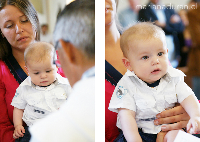 Bebé observando al sacerdote