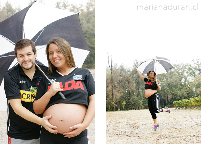 pareja de futuros padres fanáticos de Colo Colo